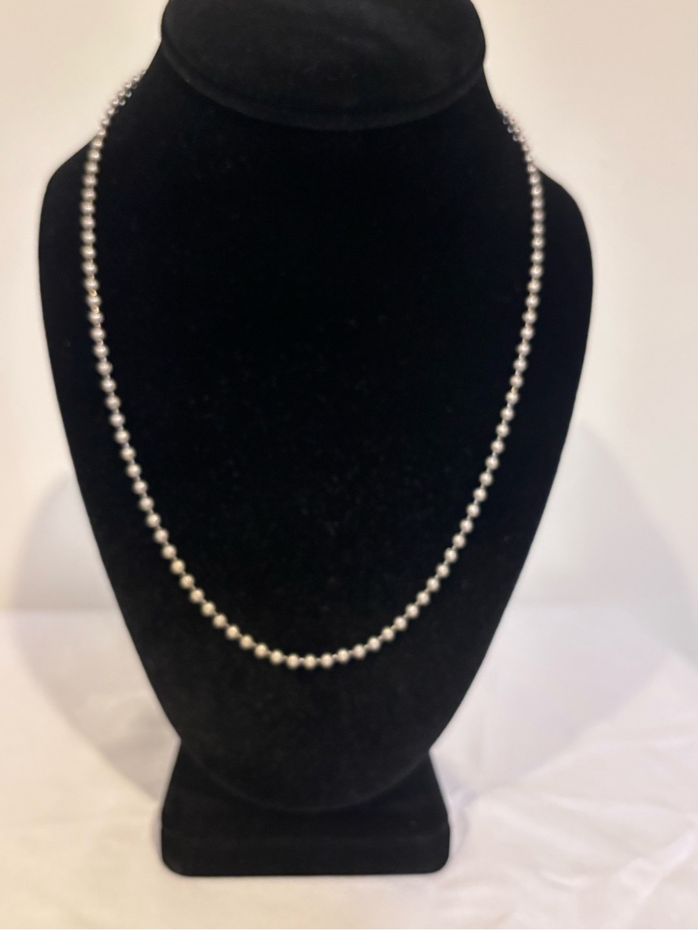 Classic Silver atone Ball Chain Necklace - Elegant Everyday Chain